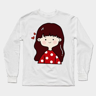 Cute wavy hair girl - Betty Long Sleeve T-Shirt